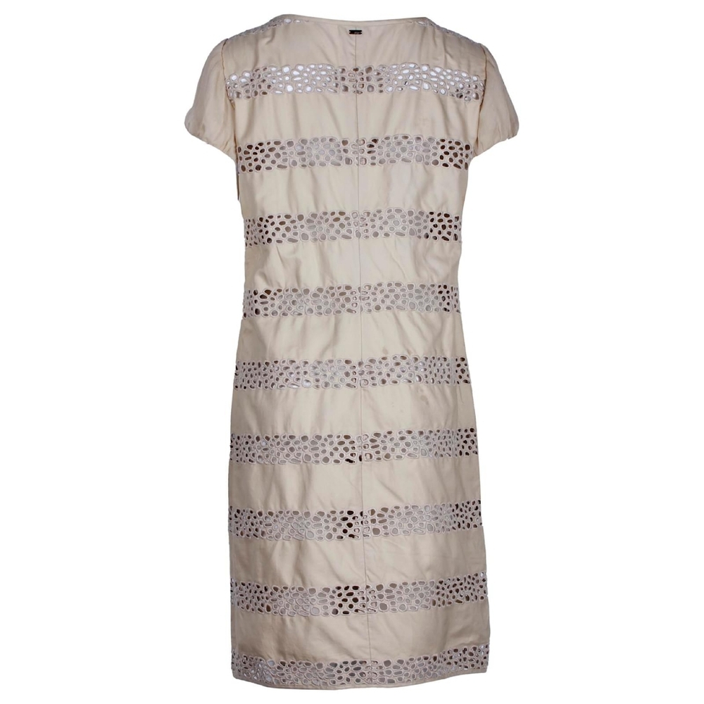 Escada Sport Perforated Eyelets Shirt Sleeve Dress In Navy size 42/ US L - Picture 2 of 6